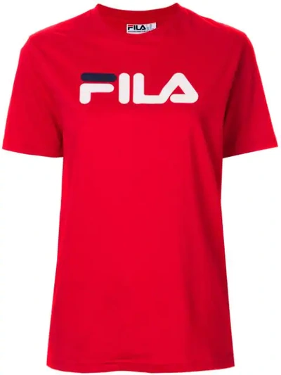 Fila Printed Logo T-shirt In Red