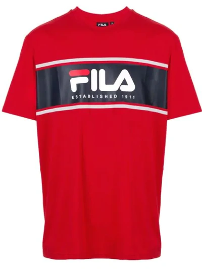 Fila Printed Logo T In Red