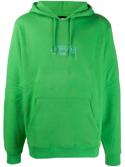 Stussy Embroidered Logo Hoodie In Kelly