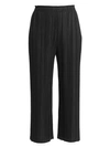 Issey Miyake Mellow Pleats Cropped Pants In Black