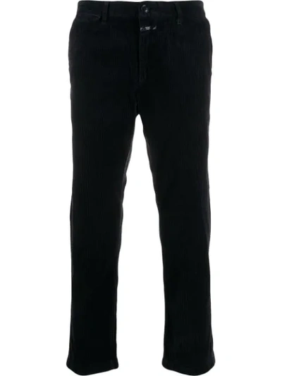 Closed Straight Fit Corduroy Trousers In Blue