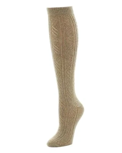 Natori Women's Mixed Schiffli Knee-high Socks In Sand