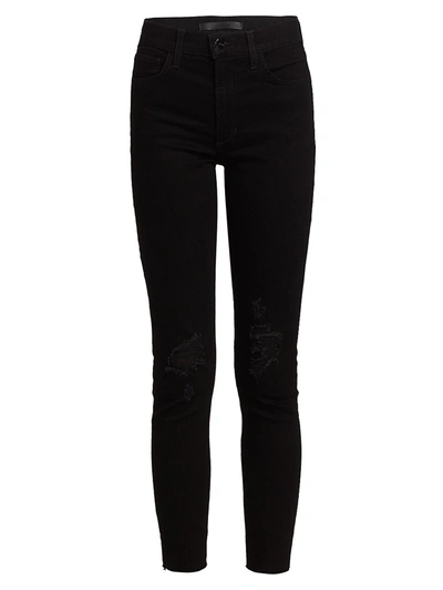 Joe's Jeans The Charlie Mid-rise Ankle Skinny Jeans In Black Out