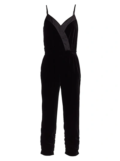 Parker Frida Combo Strapless Cropped Jumpsuit In Black