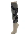 Natori Women's Feathers Lace Knee-high Socks In Oatmeal