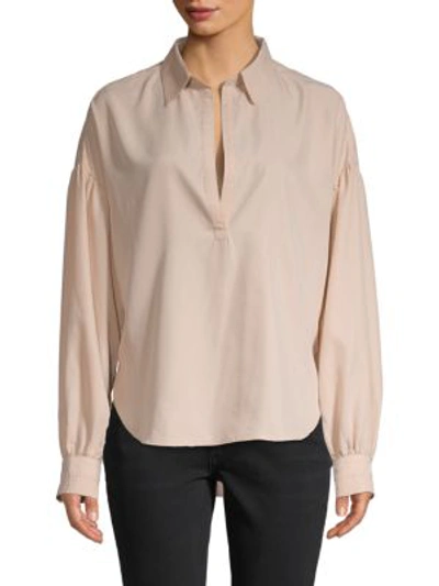 Free People Johnny Collar Top In Pink