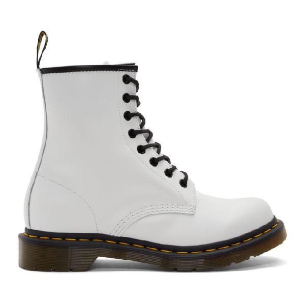 white flat boots