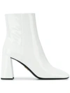 Prada White Patent Vernice Boots