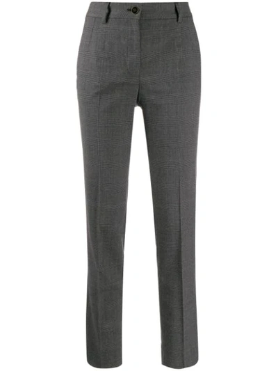 Dolce & Gabbana Checked Tailored Trousers In Grey