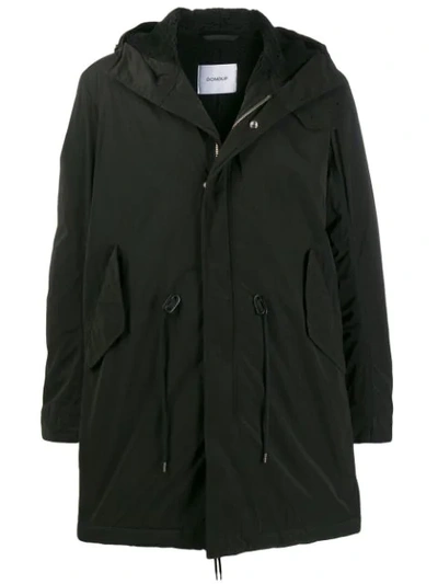 Dondup Drawstring Hood Parka Coat In Black