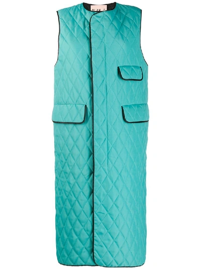 Plan C Oversized Colour-blocked Hoodie In Green