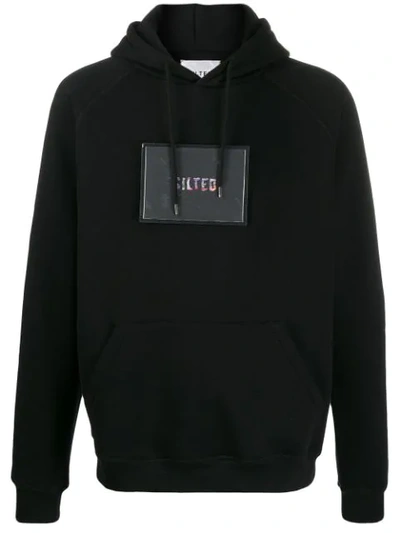 The Silted Company Premium Touch Strap Logo Hoodie In Black