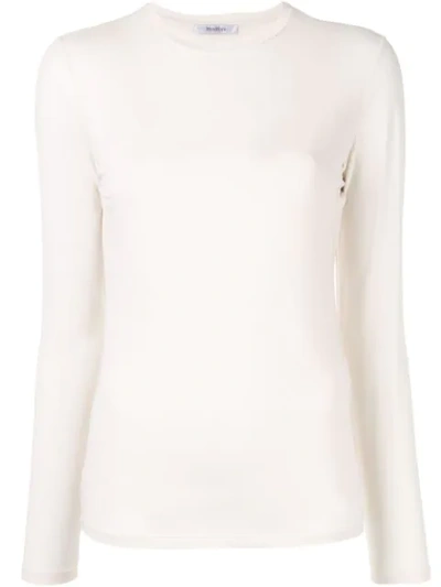 Max Mara Long Sleeve T-shirt In White