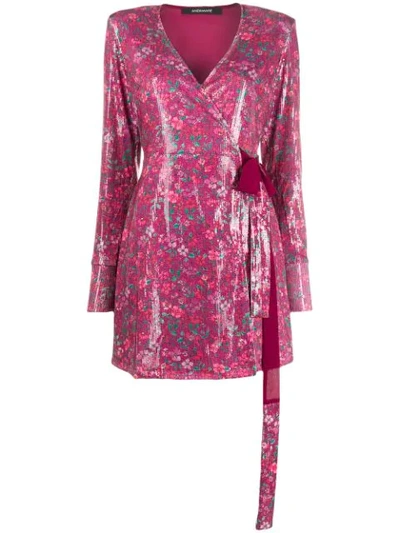 Andamane Wrap Style Dress In Pink