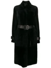 Drome Concealed Front Coat In Black