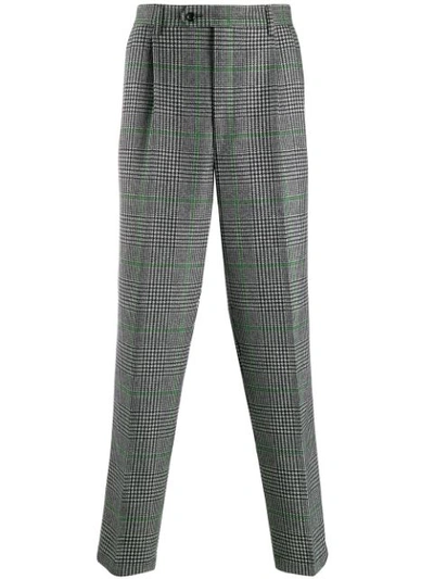 Lc23 Tailored Houndstooth Pattern Trousers In Grey