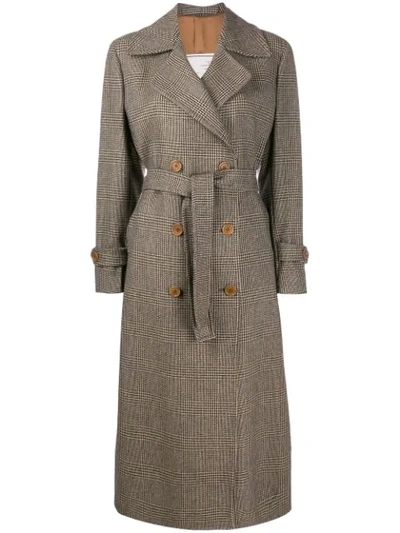 Giuliva Heritage Collection The Christie Double Breasted Coat In Brown