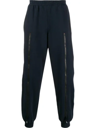 Upww Zip Front Track Trousers In Blue