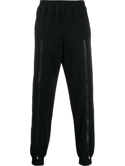 Upww Zip Front Track Trousers In Black