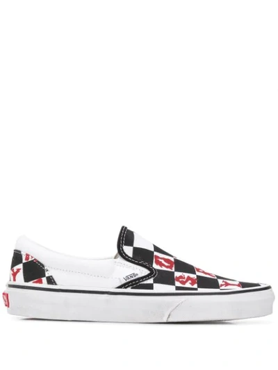 Vans X Vivienne Westwood Ua Classic Checkered Slip-on Sneakers In Black