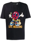 Love Moschino Branded T-shirt In Blue