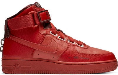 Pre-owned Nike Air Force 1 High Utility Dune Red (women's) In Dune Red/burgundy Crush-light Cream-dune Red