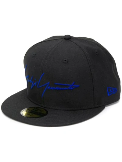 Yohji Yamamoto Embroidered Logo Hat In Black