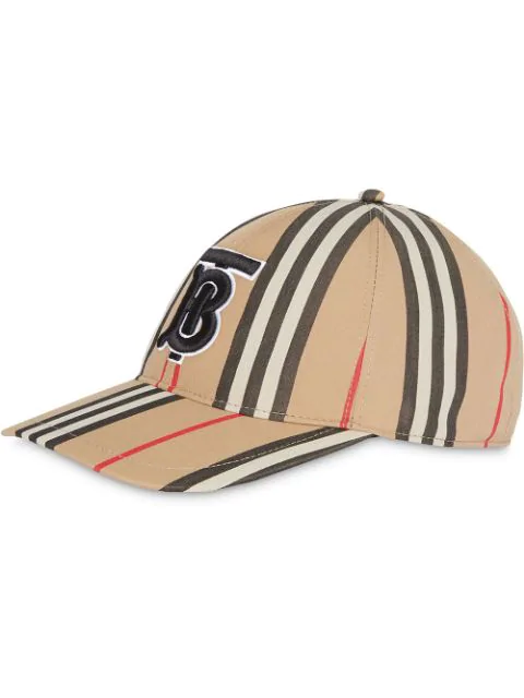 Burberry Icon Stripe Logo-embroidered Cotton Baseball Cap 