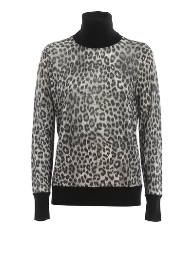 Michael Kors Animal Printed Turtleneck Sweater