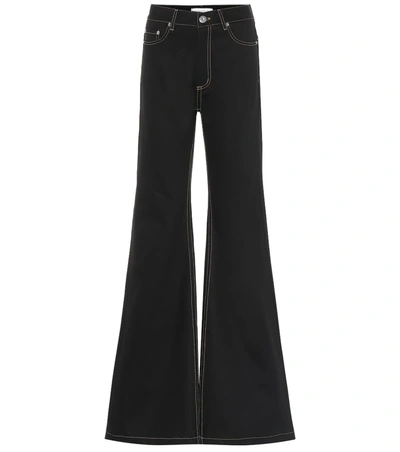 Matthew Adams Dolan High-rise Flared Jeans In Black