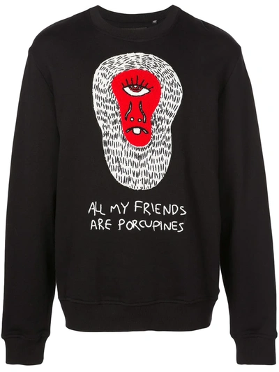 Haculla No Human Friends Sweatshirt In Black
