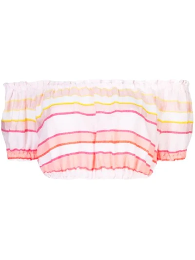 Lemlem Eskedar Puff Cropped Top In Pink