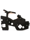 Boutique Moschino Embellished Platform Sandals In Black