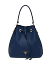 Prada Saffiano Bucket Bag In Blue