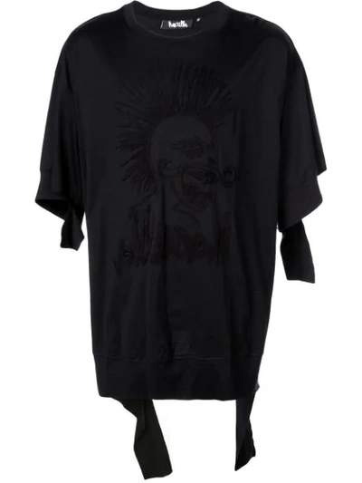 Haculla Hac-head Destroyed T-shirt In Black