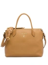 Prada Lettering Logo Tote Bag In Brown