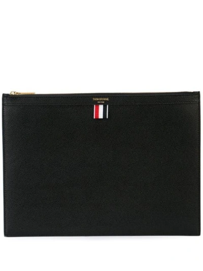 Thom Browne Flat Rectangle Clutch In Black