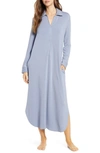 Natori Cozy Terry Cloth Lounger Nightgown In Slate Blue