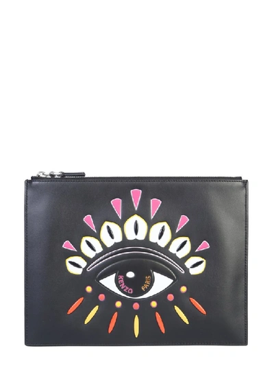 Kenzo Kontact Eye A4 Clutch Bag In Black