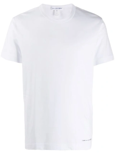 Comme Des Garçons Shirt Logo Print Cotton Jersey T-shirt In 2 White