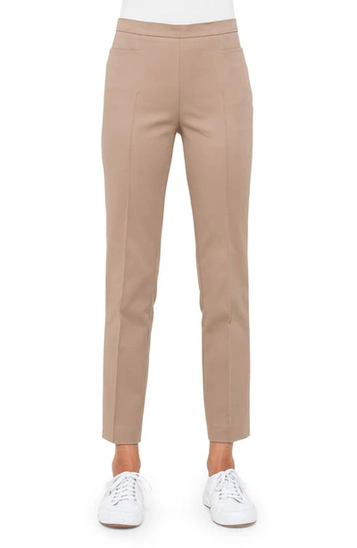 Akris Punto Franca Mid-rise Cropped Pants In Light Brown