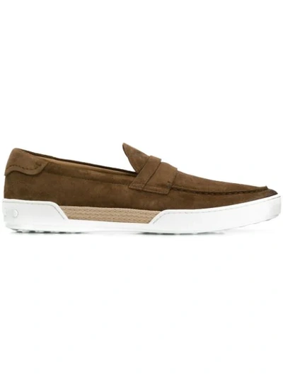 Tod's Slip-on Loafers In Brown