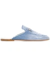 Tod's 'double T Sabot' Jeans-mules In Blue