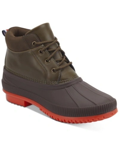 Tommy Hilfiger Men's Celcius Duck Boots Men's Shoes In Brown Olive