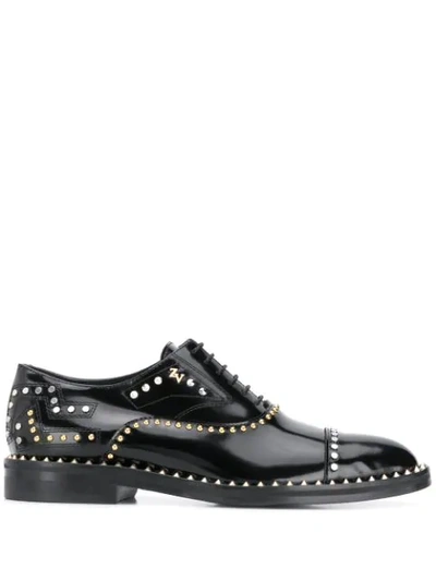 Zadig & Voltaire Youth Studs Heeled Brogues In Black