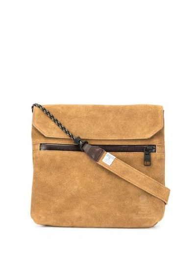 As2ov Flat Shoulder Bag In Brown