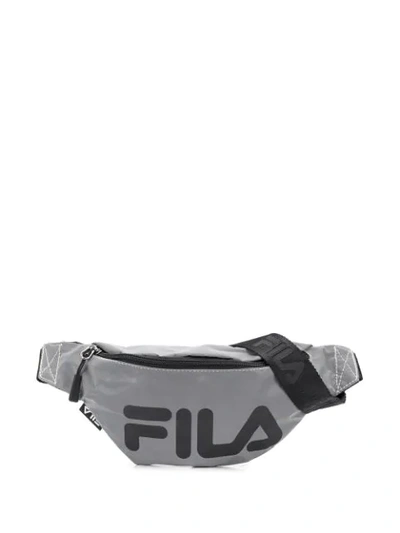 Fila Logo Reflective Belt Bag In Grey
