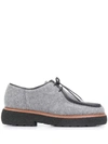 Flamingos Mona Leather-trim Shoes In Grey