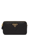 Prada Quilted Mini Shoulder Bag In Black