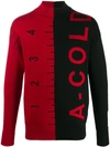 A-cold-wall* Jacquard Split Logo Jumper In Red